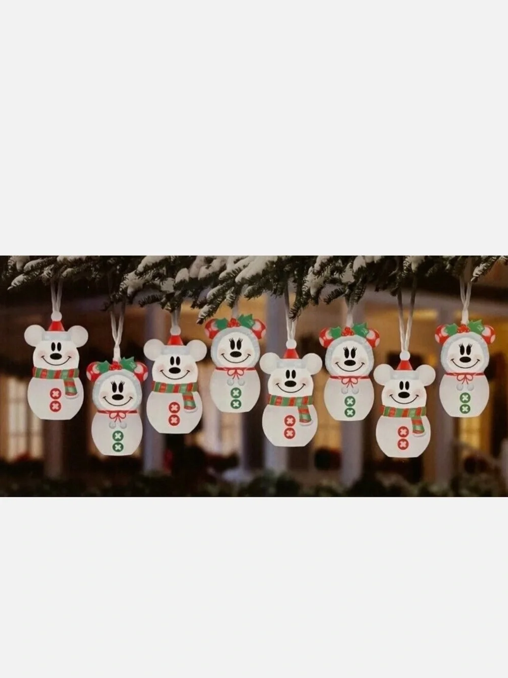 Disney Mickey Mouse & Minnie Mouse Snowman Christmas Lights Holiday Light